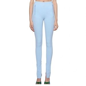 Wardrobe NYC Side Zip Leggings Blue High Waist Designer Pants Womens Size XS